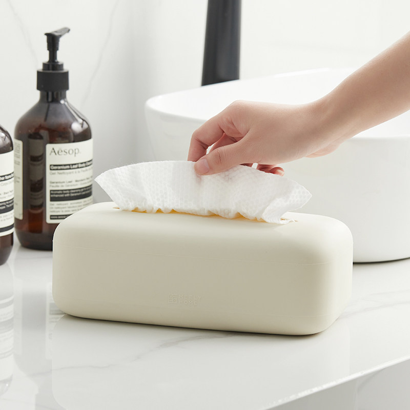 米立风物洗脸巾收纳盒浴室抽纸盒硅胶卫生间擦脸巾放置盒棉柔巾盒,收纳整理,洗脸巾收纳盒,淘宝优惠券,粉丝福利购,淘宝优惠卷