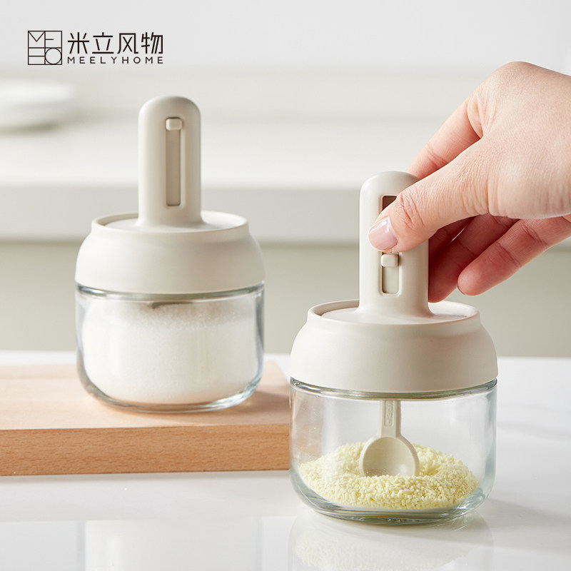 米立风物调料罐勺盖一体盐味精调料盒家用厨房调味料瓶盐罐调味罐,厨房/烹饪用具,调味瓶罐/调料研磨器,淘宝优惠券,粉丝福利购,淘宝优惠卷