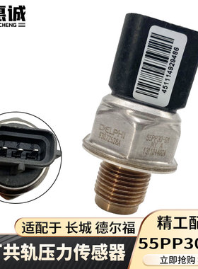适用于长城 德尔福燃油高压共轨压力传感器55PP30-01轨压传感器