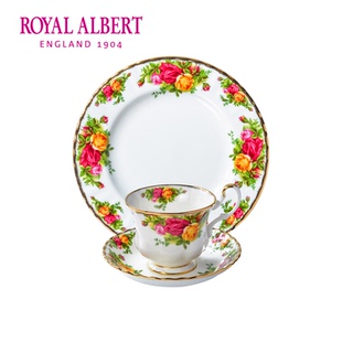 Royal Albert阿尔伯特老镇玫瑰骨瓷咖啡杯碟盘礼盒装英式茶杯