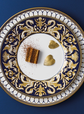 WEDGWOOD威基伍德金粉年华骨瓷餐盘欧式方盘菜盘西餐盘餐具家用盘