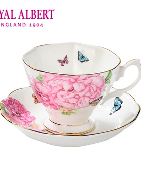 Royal Albert阿尔伯特 米兰达联名款骨瓷咖啡杯碟英式茶杯