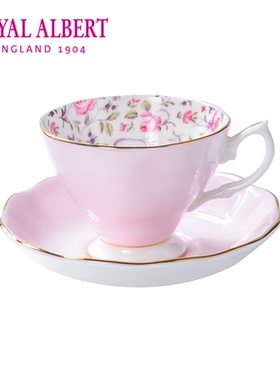 Royal Albert阿尔伯特玫瑰满花骨瓷咖啡杯碟英式茶具欧式奢华