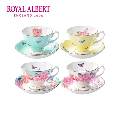 RoyalAlbert阿尔伯特米兰达可儿骨瓷咖啡杯碟茶杯八件套礼盒