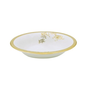 Wang王薇薇金色蕾丝骨瓷盛菜碗家用餐具碗 WEDGWOOD威基伍德Vera