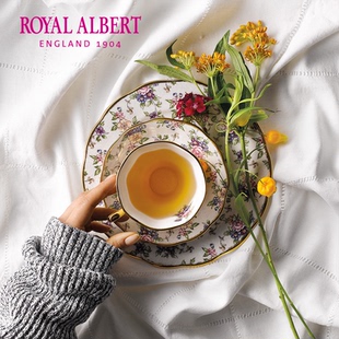 Royal Albert阿尔伯特 百年系列骨瓷咖啡杯碟三件套英式茶具