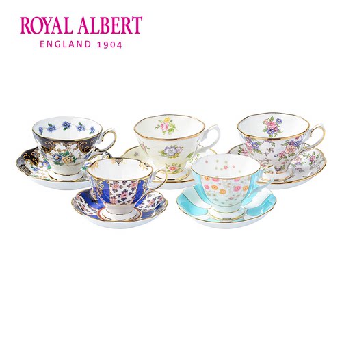 Royal Albert阿尔伯特 百年系列咖啡杯碟五件礼盒装英式茶具