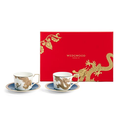 wedgwood茶杯碟龙年套装