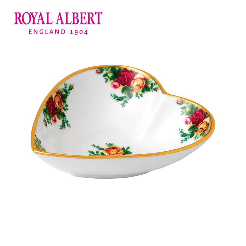 Royal Albert阿尔伯特老镇玫瑰系列骨瓷餐碗 心形碗