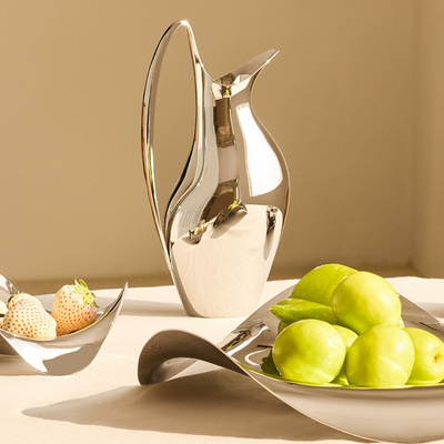 Georg Jensen 乔治杰生HK天鹅壶花瓶水壶北欧客厅餐桌装饰摆件