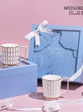 WEDGWOOD威基伍德玫瑰礼盒马克对杯情侣杯礼盒生日礼物
