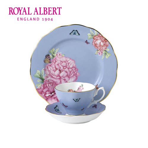 Royal Albert阿尔伯特米兰达联名骨瓷咖啡杯碟茶杯三件套礼盒