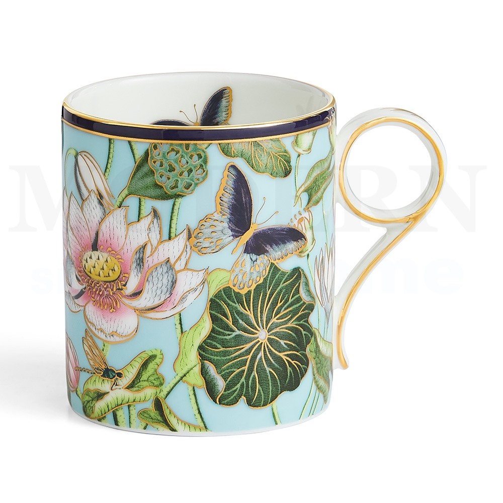 WEDGWOOD威基伍德漫游美境睡莲绮梦马克杯限定款骨瓷咖啡杯水杯子