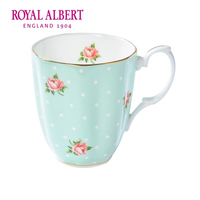 RoyalAlbert阿尔伯特波尔卡玫瑰骨瓷马克杯 水杯茶杯杯子口杯