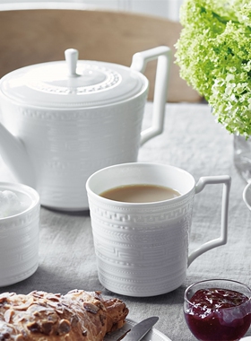 WEDGWOOD威基伍德意大利浮雕咖啡壶杯碟组英式下午茶茶具壶茶杯碟