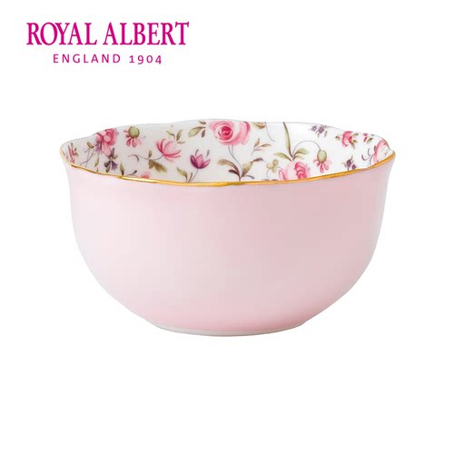 Royal Albert阿尔伯特 玫瑰满花骨瓷餐碗冰淇淋碗 米饭碗单个