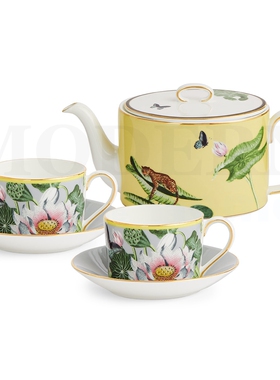 WEDGWOOD威基伍德漫游美境睡莲绮梦骨瓷咖啡杯碟组