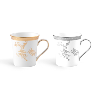 WEDGWOOD威基伍德Vera Wang王薇薇白金色蕾丝马克杯骨瓷杯子水杯