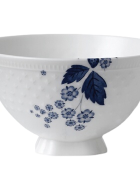 WEDGWOOD威基伍德靛蓝草莓男士女士饭碗家用骨瓷碗单个瓷碗小饭碗