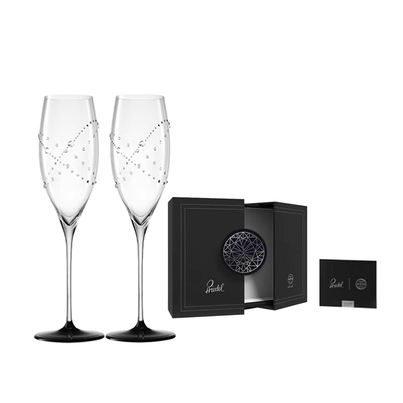 Riedel醴铎奥地利进口手工香槟杯施华洛世奇水晶气泡酒香槟杯对杯