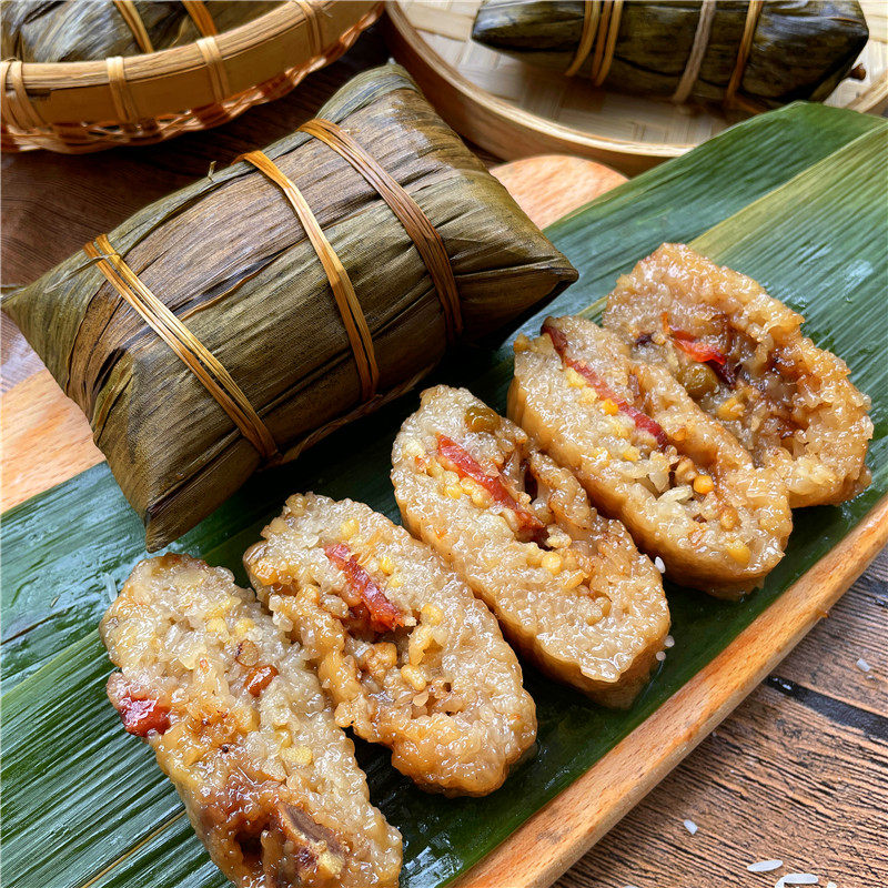 广西大肉粽子桂林大王传统端午过年早餐绿豆板栗蛋黄肉粽民间小吃