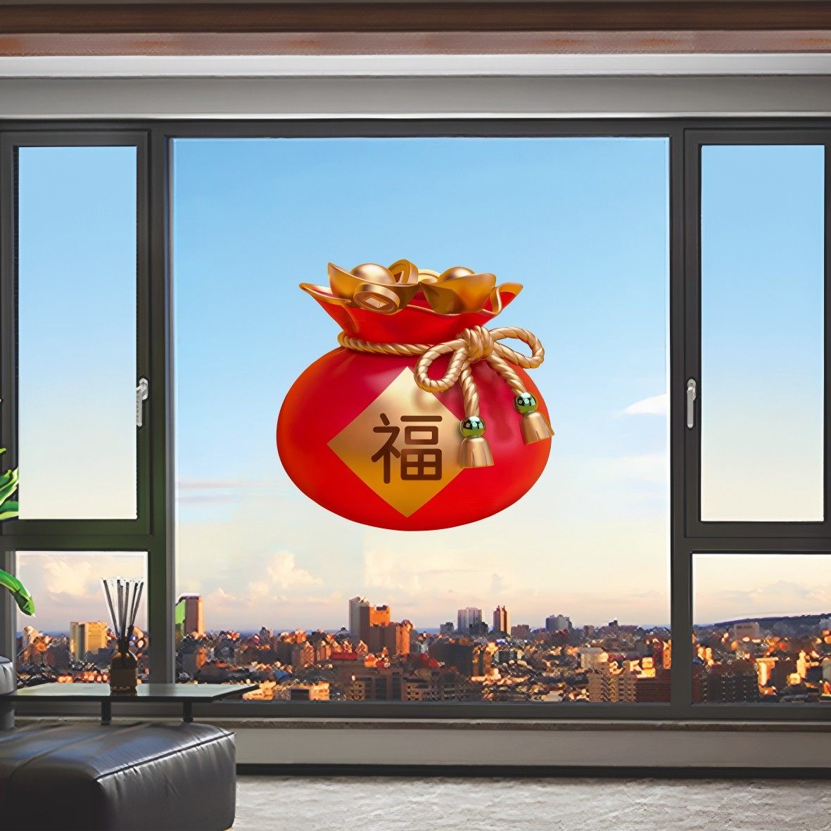 高品质贴纸福袋元宝贴纸装饰贴画墙面补洞贴商场门窗墙贴节日窗花,家居饰品,涂鸦墙贴,淘宝优惠券,粉丝福利购,淘宝优惠卷