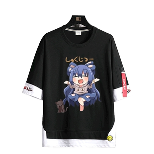 东方project凭依华周边贫穷神依神紫苑短袖T恤男女休闲纯棉衣服