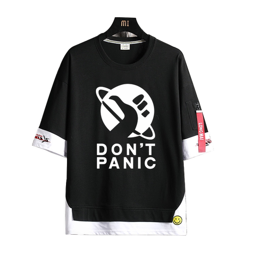 银河系漫游指南经典电影周边纯棉短袖马文男女飘带T恤宽松衣服潮