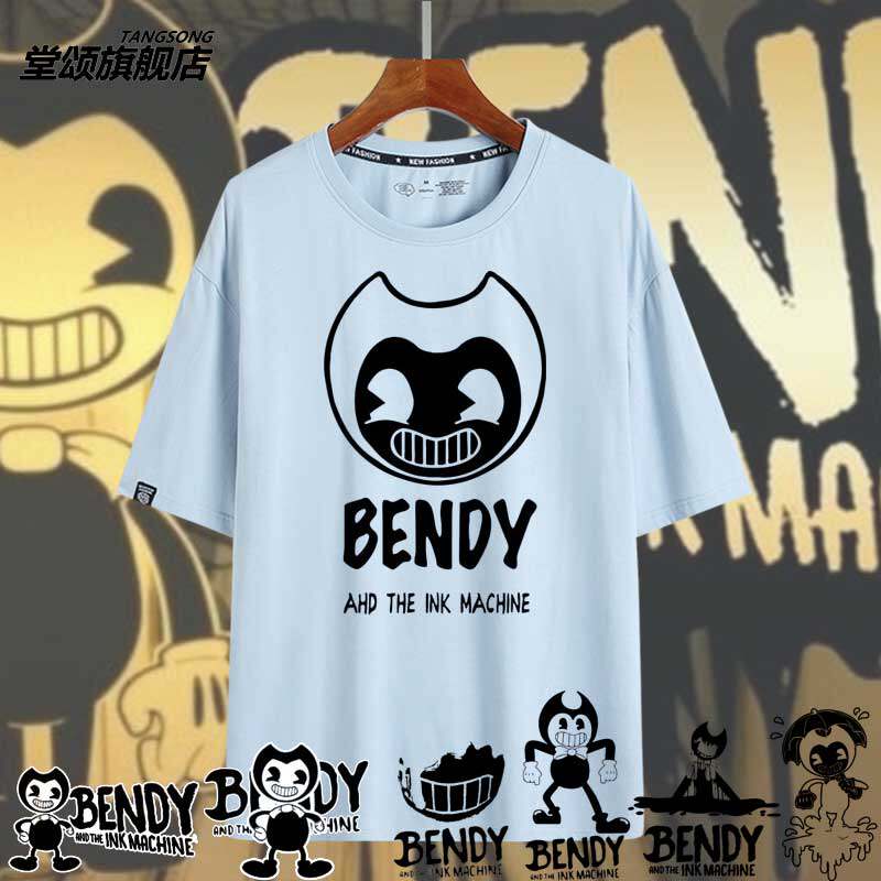 游戏班迪和印墨机与墨水机器纯棉短袖t恤男女学生半袖体恤上衣服