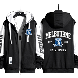澳洲墨尔本大学连帽夹克男女校服纪念品留学生外套班服休闲衣服潮