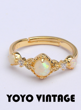 中古vintage开口宫廷百搭戒指