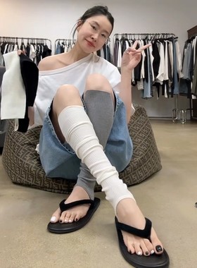2026春季新款气质百搭长款踩脚袜套女过膝堆堆袜玛丽珍凉拖长筒袜