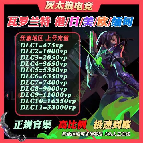 【国际服】瓦罗兰特港服欧服代充缅甸美日台服国际服代充vp点数