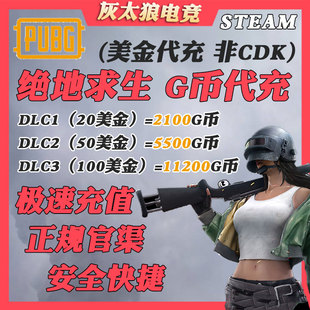超快发】Steam充值卡卡图20/50/100美金礼品卡游戏钱包PUBGG币