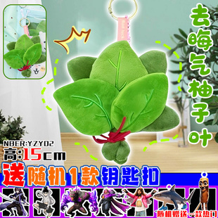 2026转运挂件去晦气柚子叶许研同款毛绒钥匙扣去霉运除晦好运玩偶