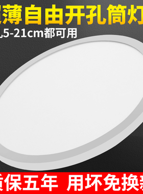 自由开孔面板灯超薄可调筒灯6w8w15w20w3寸4寸6寸圆形嵌入式孔灯