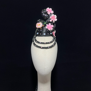 古典舞蹈剧目雨灌春尘雨濯春尘同款 艺考独舞舞台演出表演头饰发饰