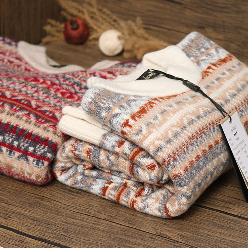 重磅加厚费尔岛纯羊毛羊毛衫情侣