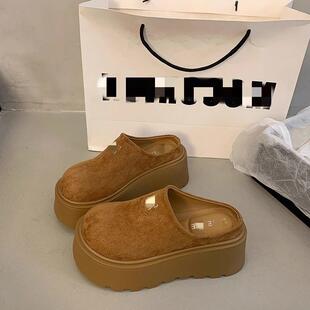 2小个子底懒人博肯单鞋 新款 拖女穿025年秋季 厚增高勃肯包外头半鞋