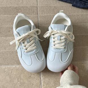 新款 女德202女秋季 爆款 百搭小白鞋 子 复古训鞋 潮休闲5板鞋 子鞋