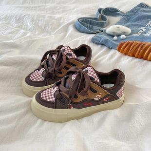 新休款 20众25秋季 鞋 子学生百搭小款 新中式 面白鞋 小闲厚底包女板鞋