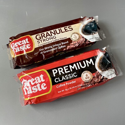 菲律宾Great Taste纯黑咖啡香醇可口速溶咖啡独立包装提神美式
