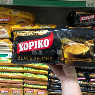 新日期菲律宾速溶咖啡KOPIKO可比克BLACK3inONE醇香黑咖啡30g30包