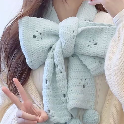 手工编织围巾材料猫咪踏雪