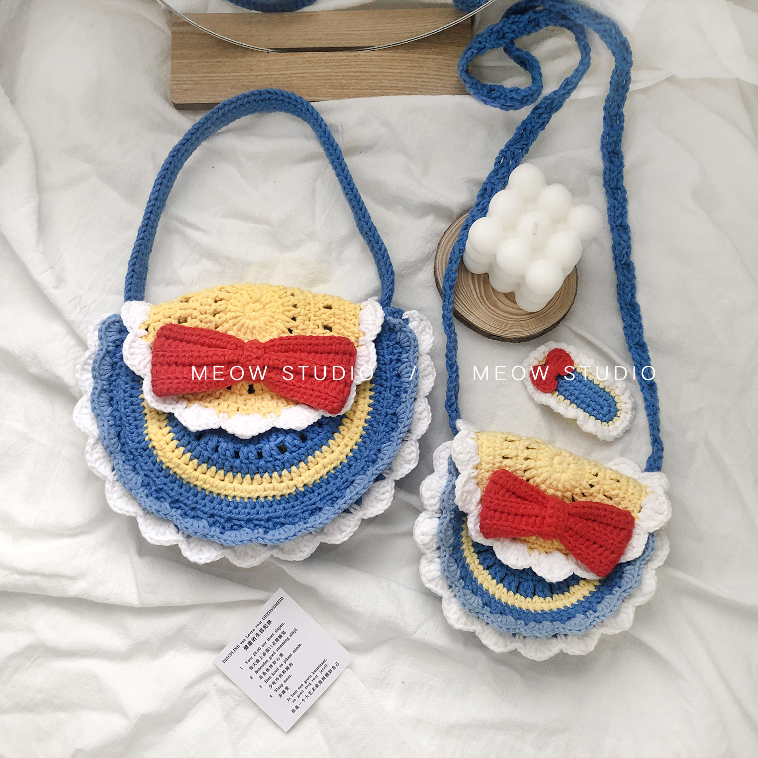 手工编织包包迪士尼白雪公主毛线编织包包成品手工自制DIY材料包,服饰配件/皮带/帽子/围巾,毛线,淘宝优惠券,粉丝福利购,淘宝优惠卷