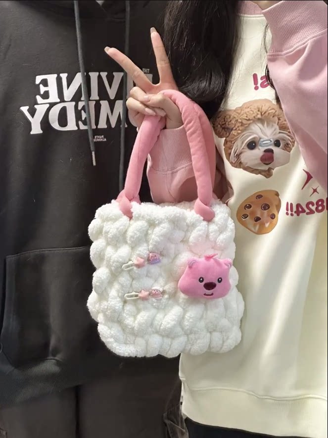 云朵包手工编织包包圣诞款