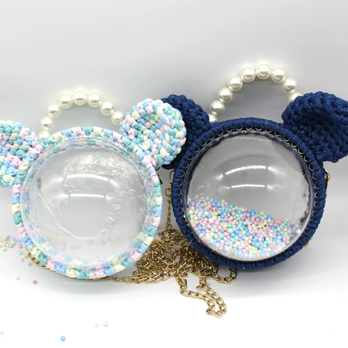 Вязаная сумка ручной работы, набор материалов, барсетка, сумка на одно плечо, «сделай сам», с медвежатами