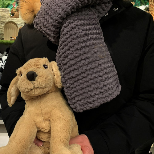 手工编织围脖材料包送男友毛线团