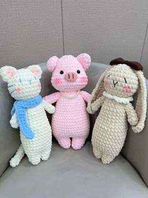 diy钩针编织冰条线玩偶婴儿陪伴