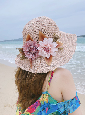 帽子女夏天手工田园风出游